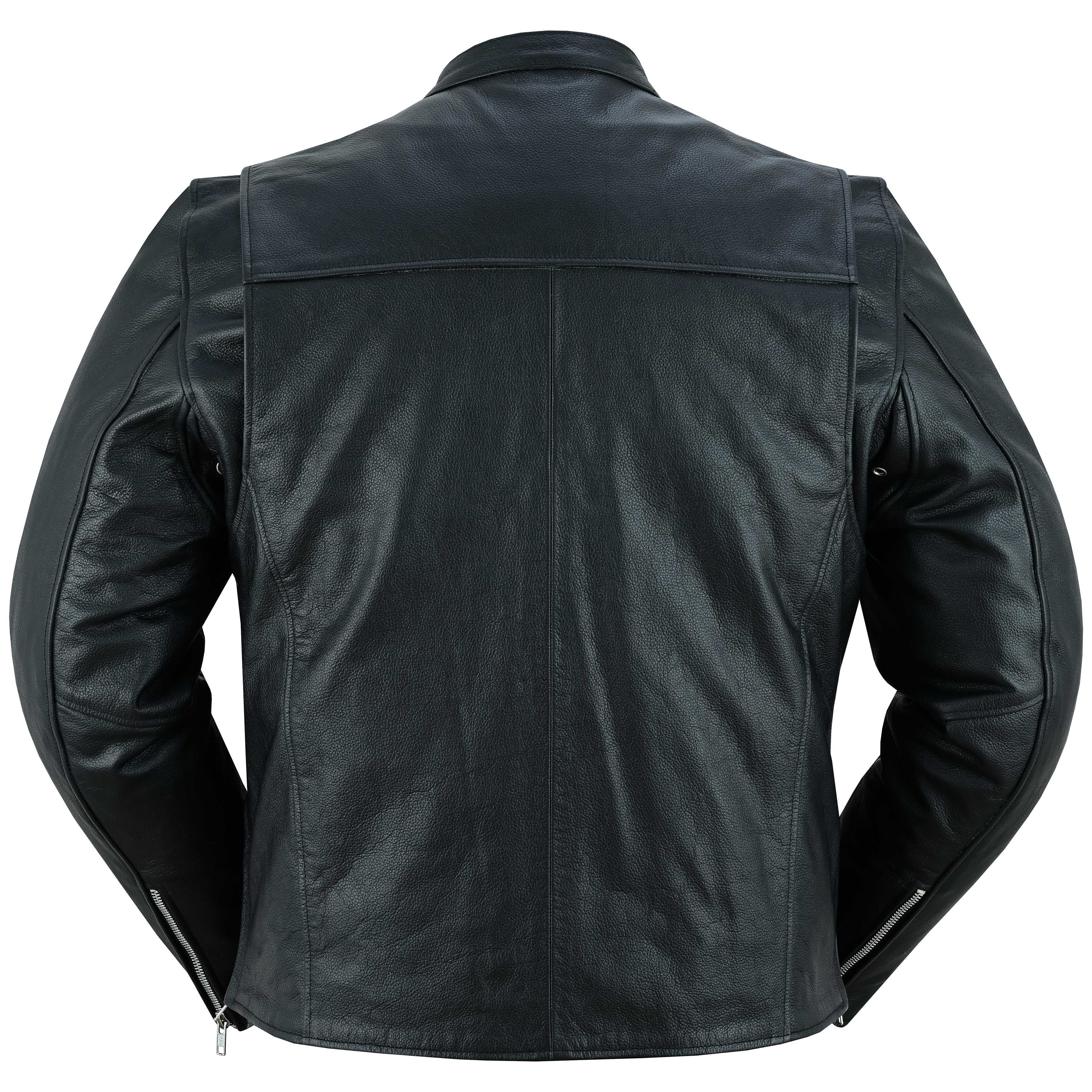 DS Men’s Classic Black Scooter Leather Jacket