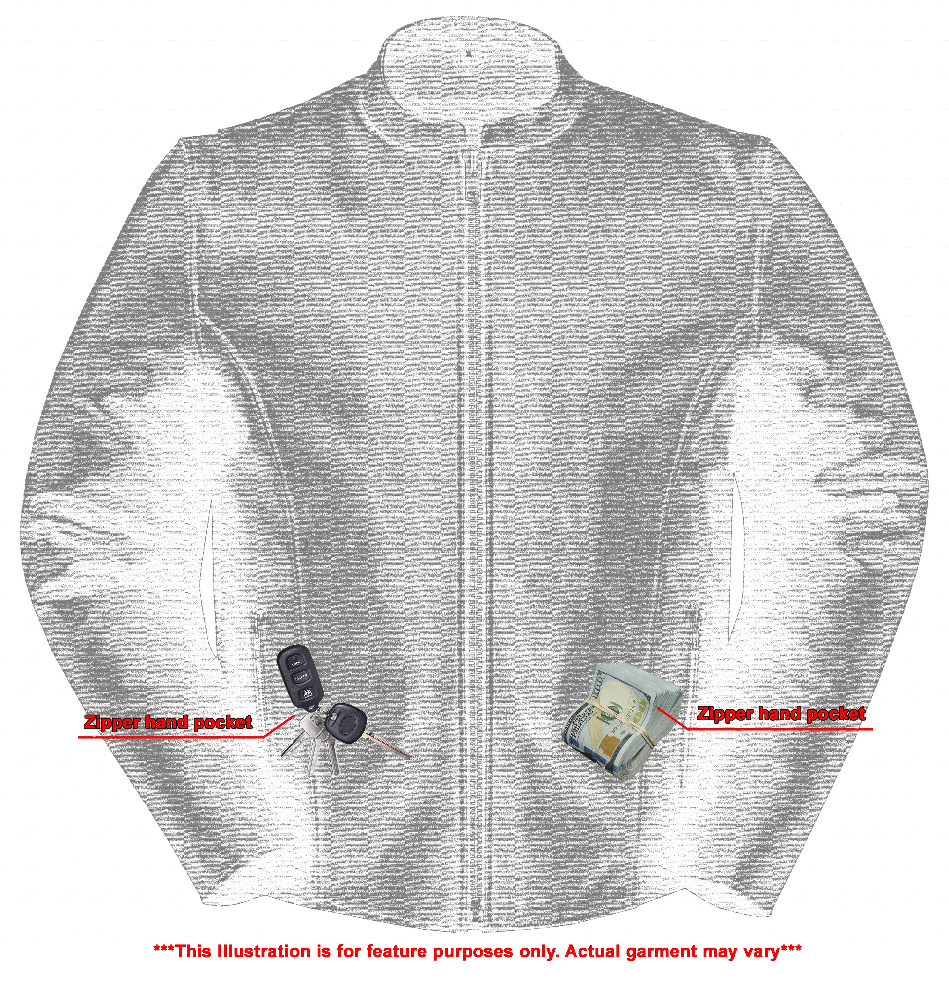 DS Men’s Classic Black Scooter Leather Jacket