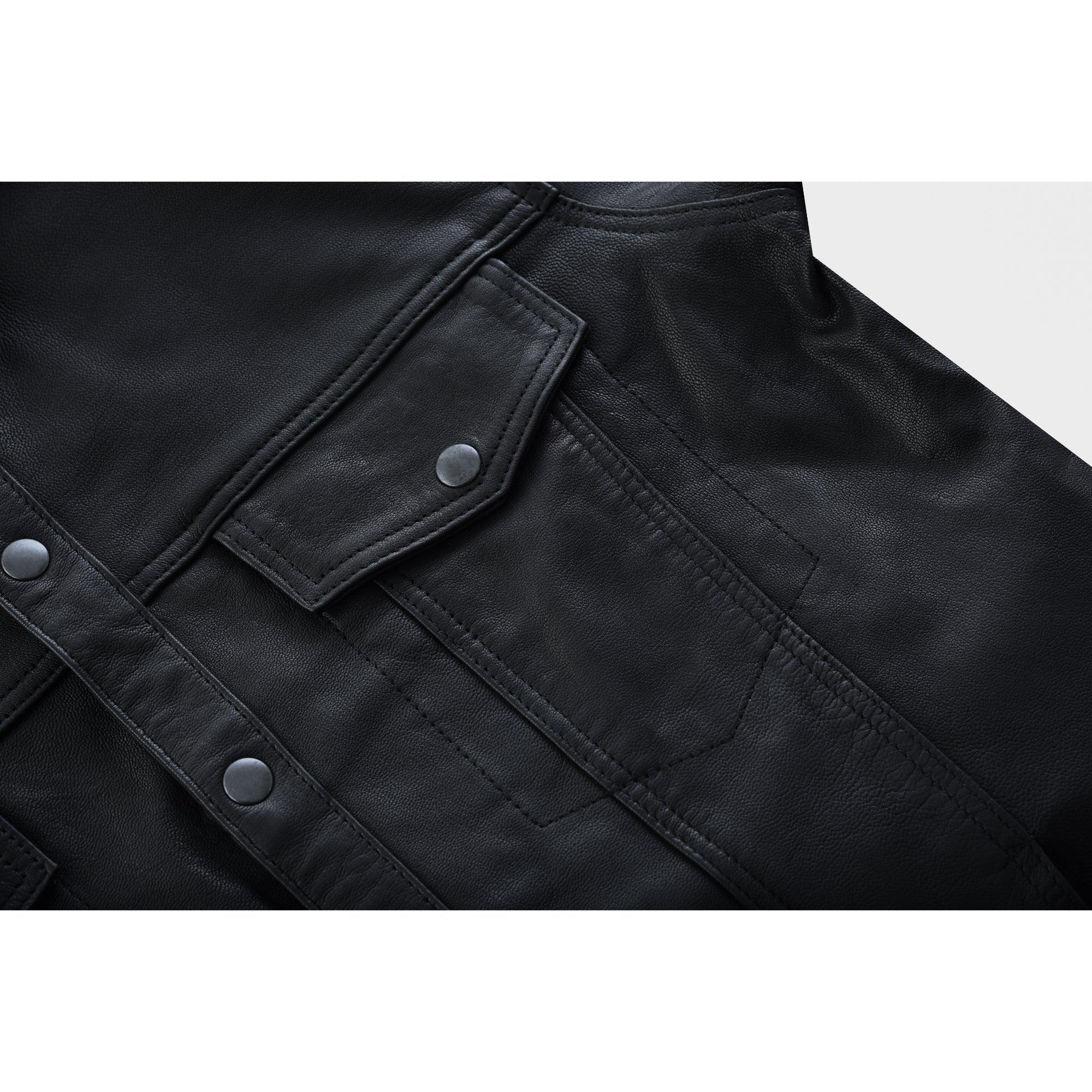 DS Men’s Premium Lightweight  Black Leather Shirt