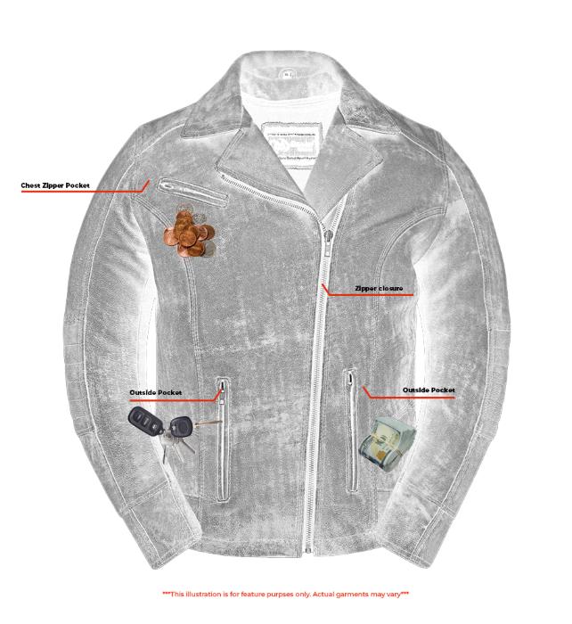 DS Women's Updated Stylish Antique Brown M/C Jacket