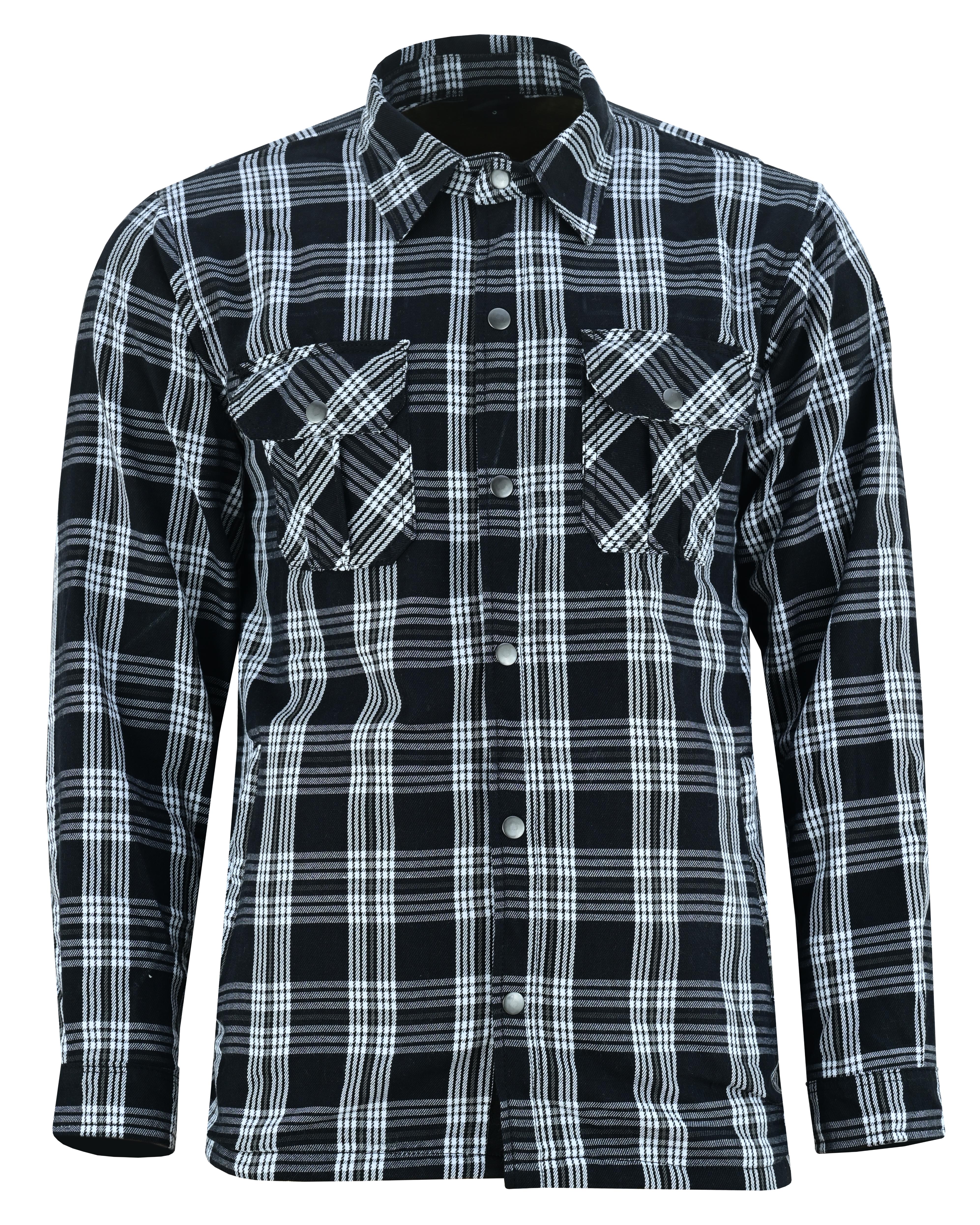 Checkered Champ Men's Black and White Armored Flannel Shirt