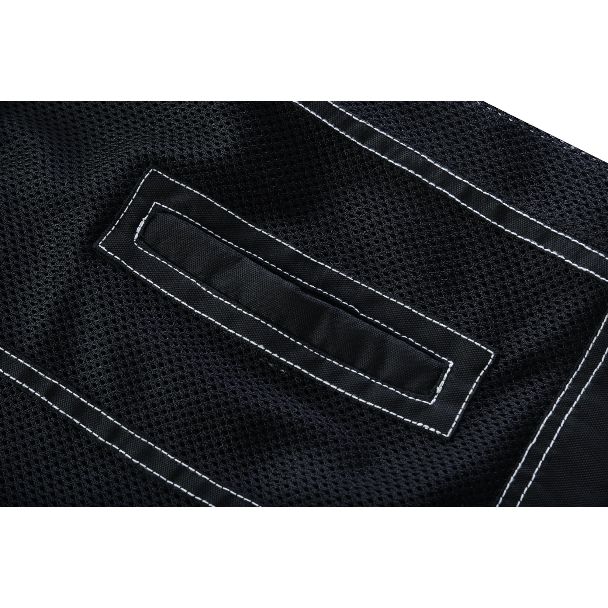 Men's Black Mesh Textile Vest with White Paisley Liner