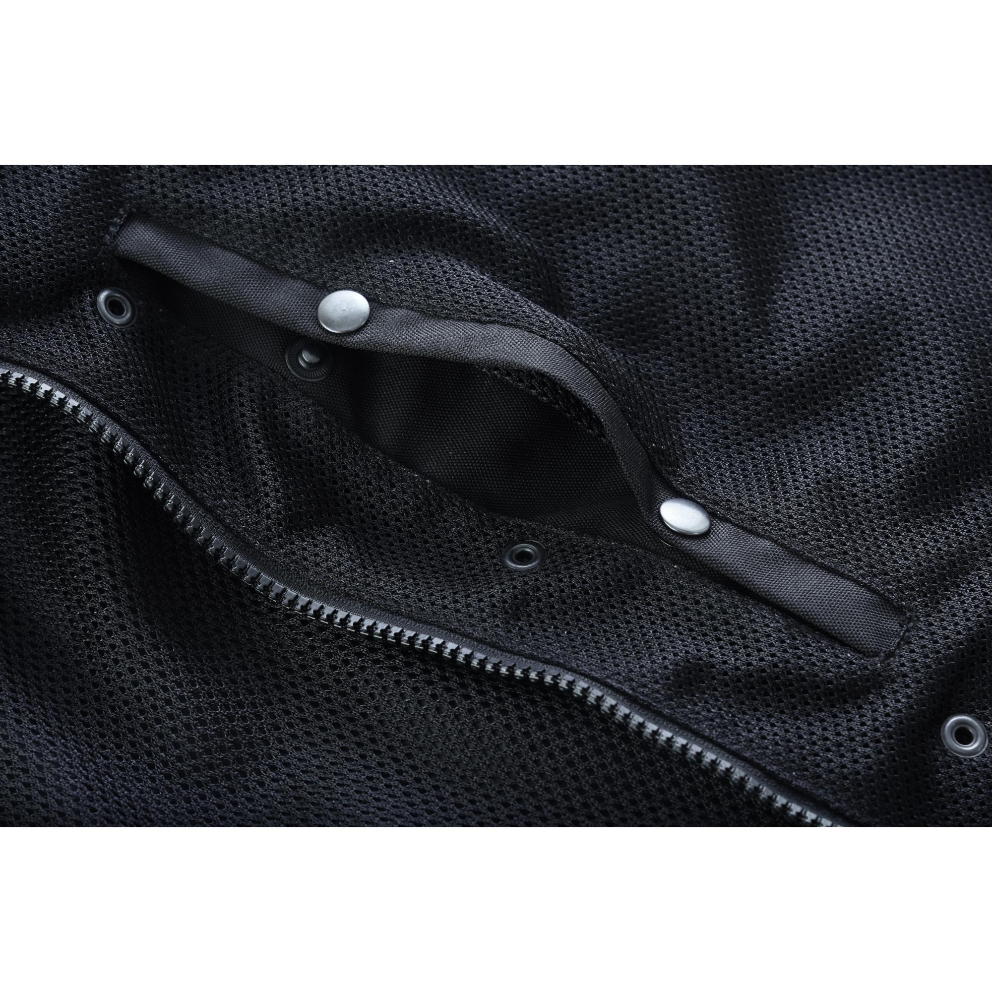 Men's Black Mesh Textile Vest with White Paisley Liner