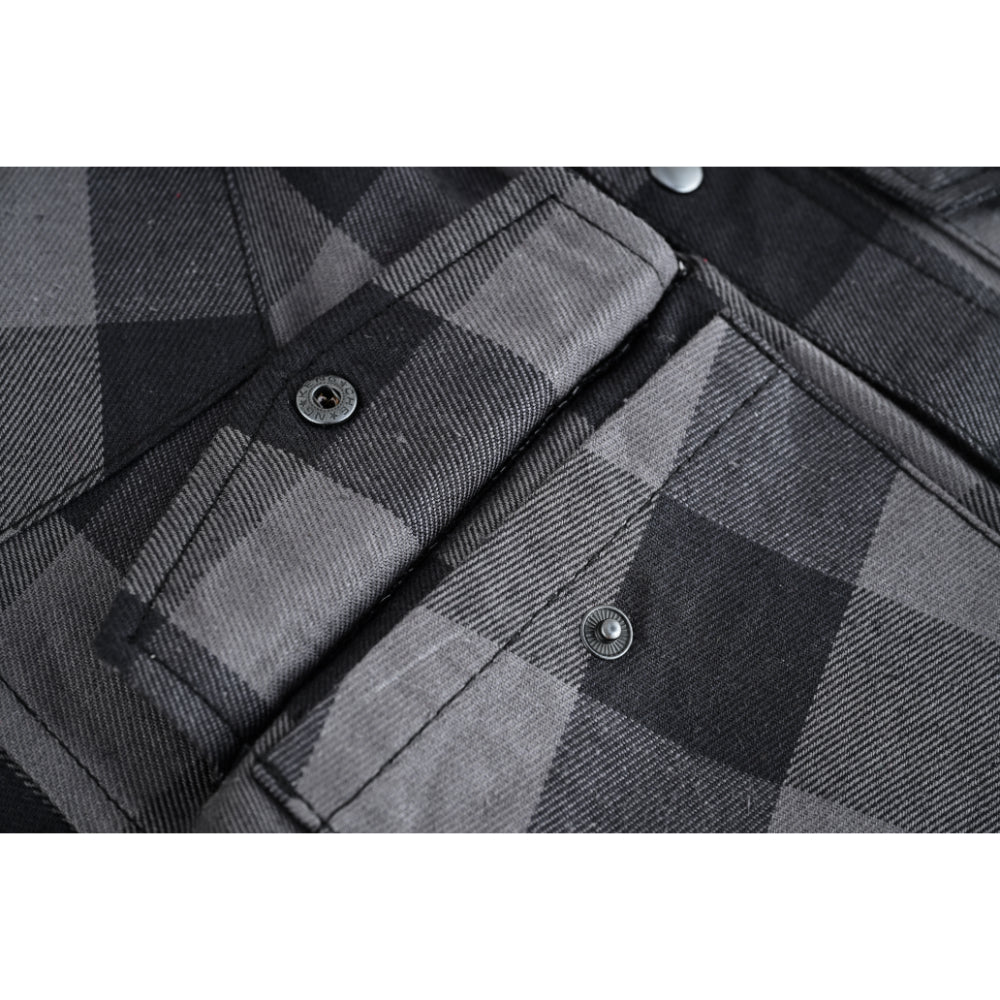 Gray Champ Men's Gray Black Sleeveless Flannel