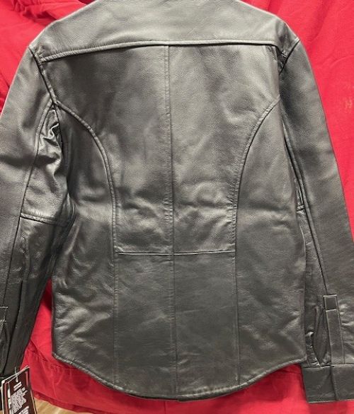 Men's Leather Shirt - Collarless - K2342