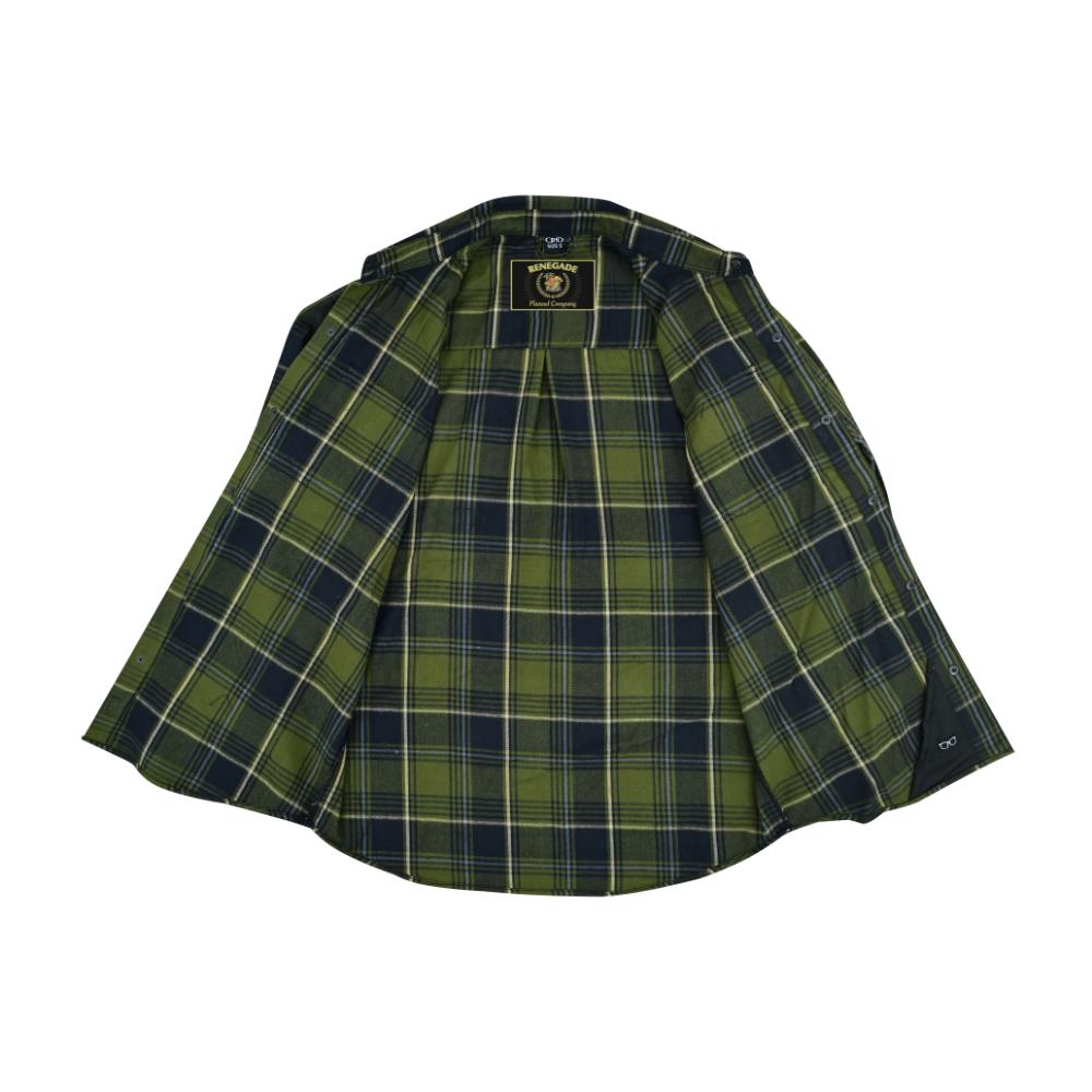 Olive Essence Men's Green Flannel Shirt