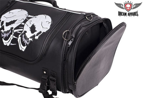 Motorcycle Trunk Bag with Reflective Skulls - SB84SK