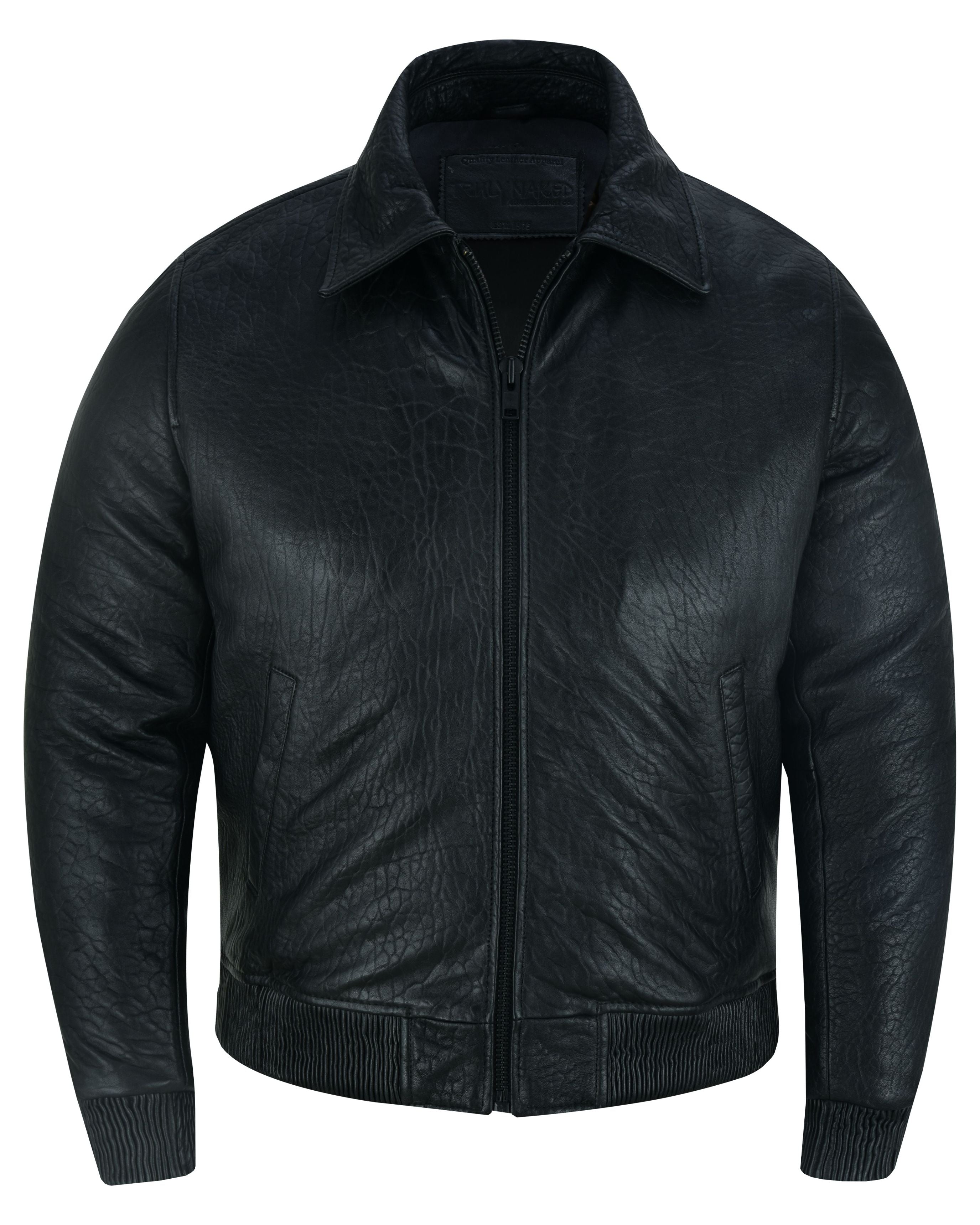 Traveler Men's Fashion Black Leather Jacket