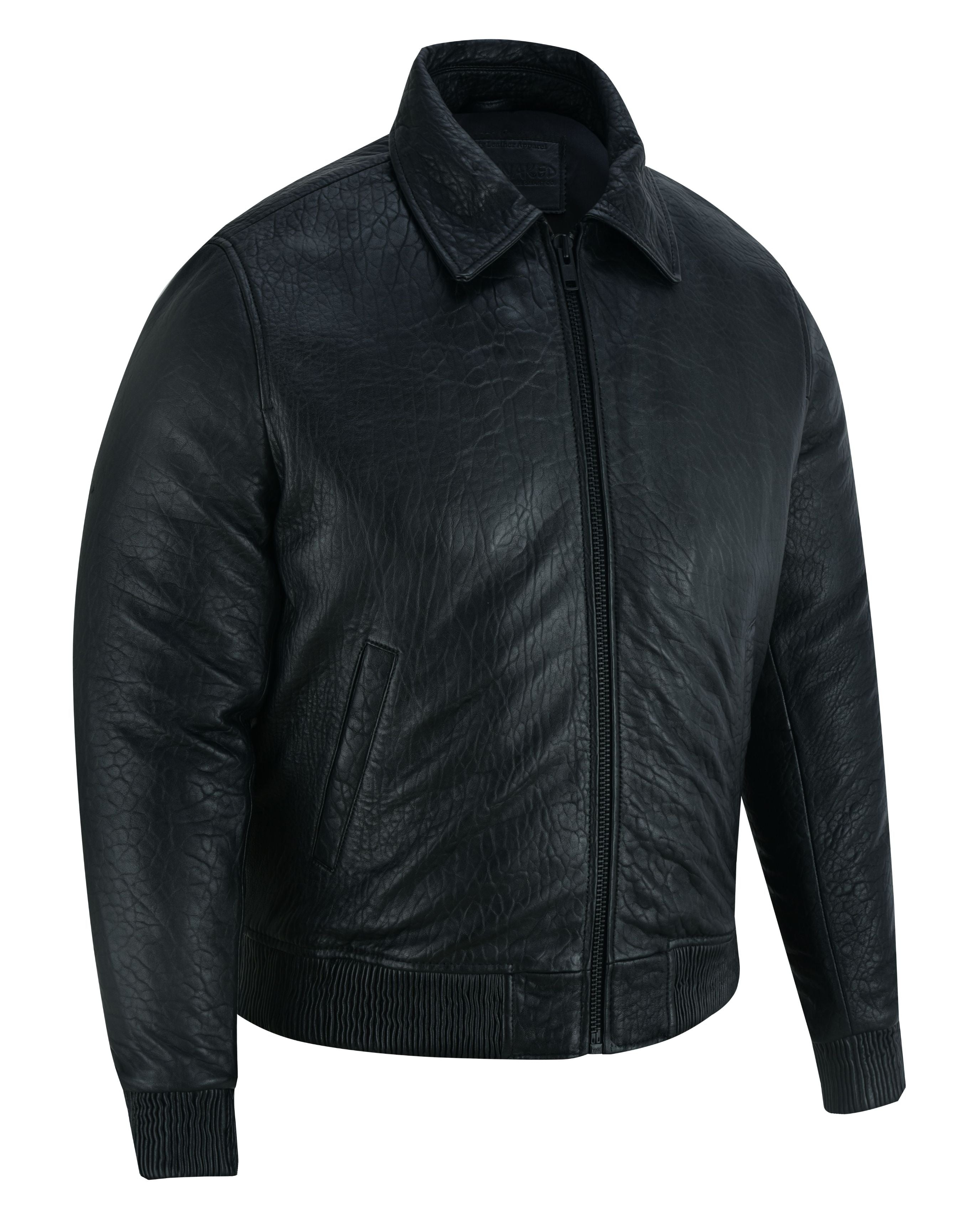 Traveler Men's Fashion Black Leather Jacket