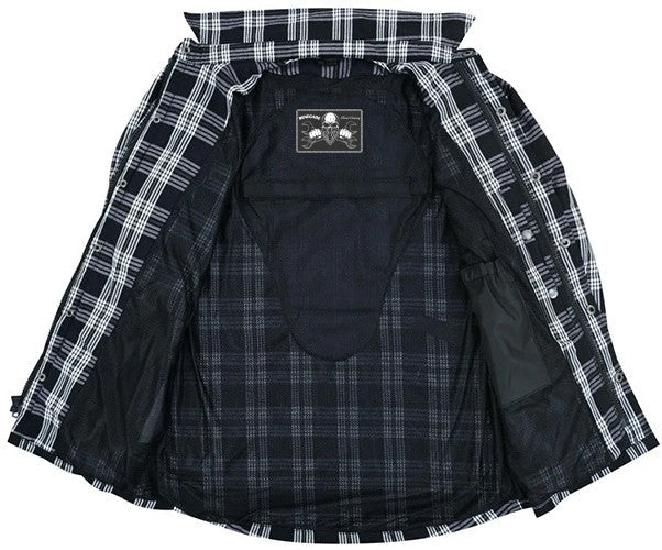 Checkered Champ Men's Black and White Armored Flannel Shirt