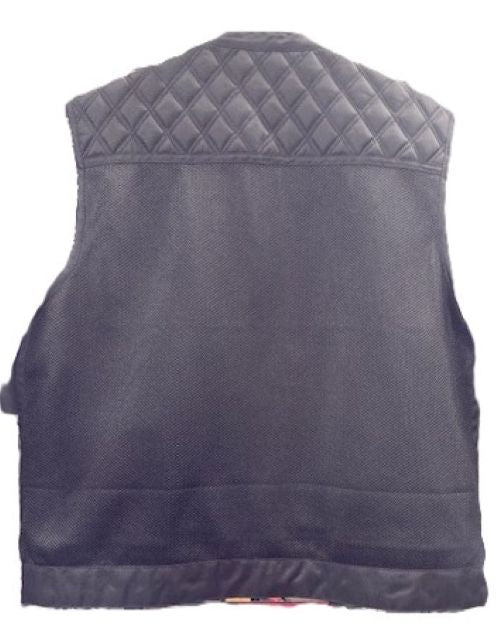 Men's Black Plain Side Mesh Vest - Let the Air Flow - MeshPS