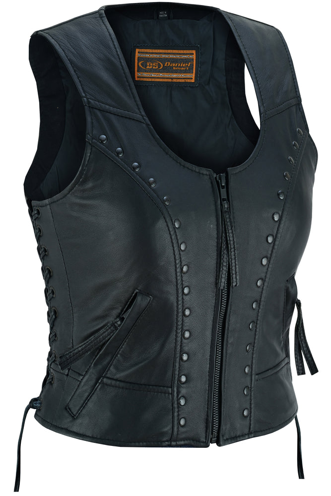 DS Women's Lightweight Vest with Rivets Detailing