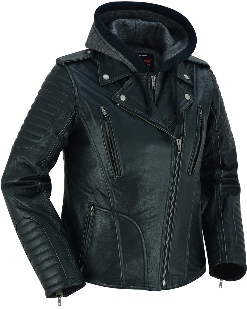 DS Women's M/C Jacket with Rub-Off Finish
