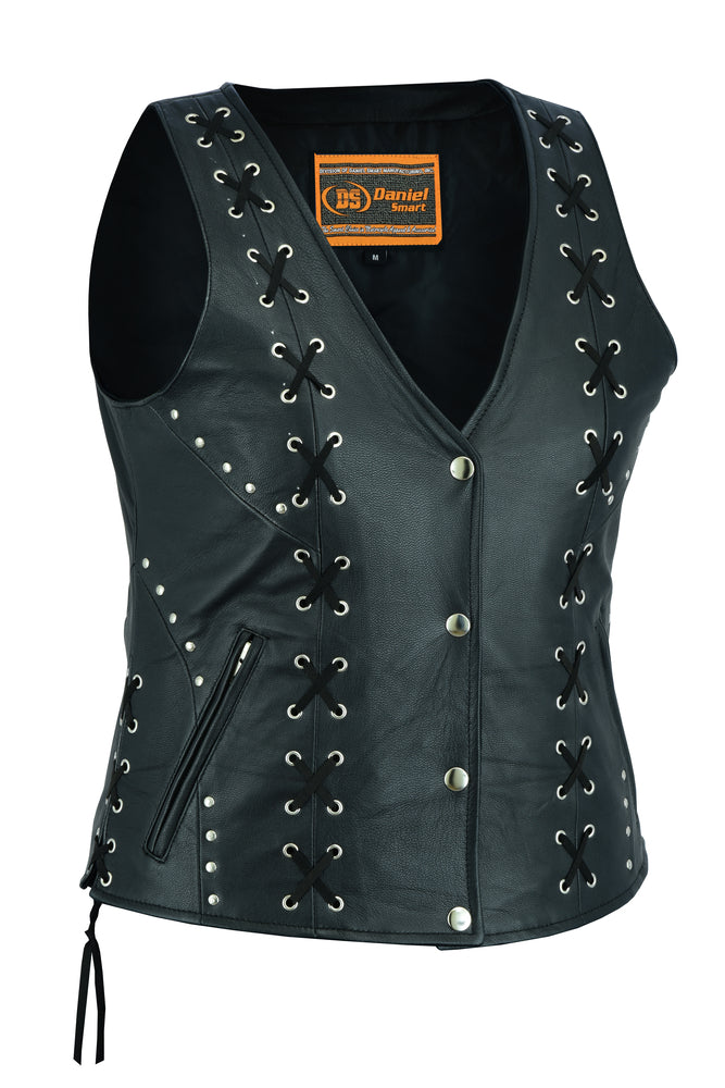 DS Women's Open neck Vest with Lacing Details