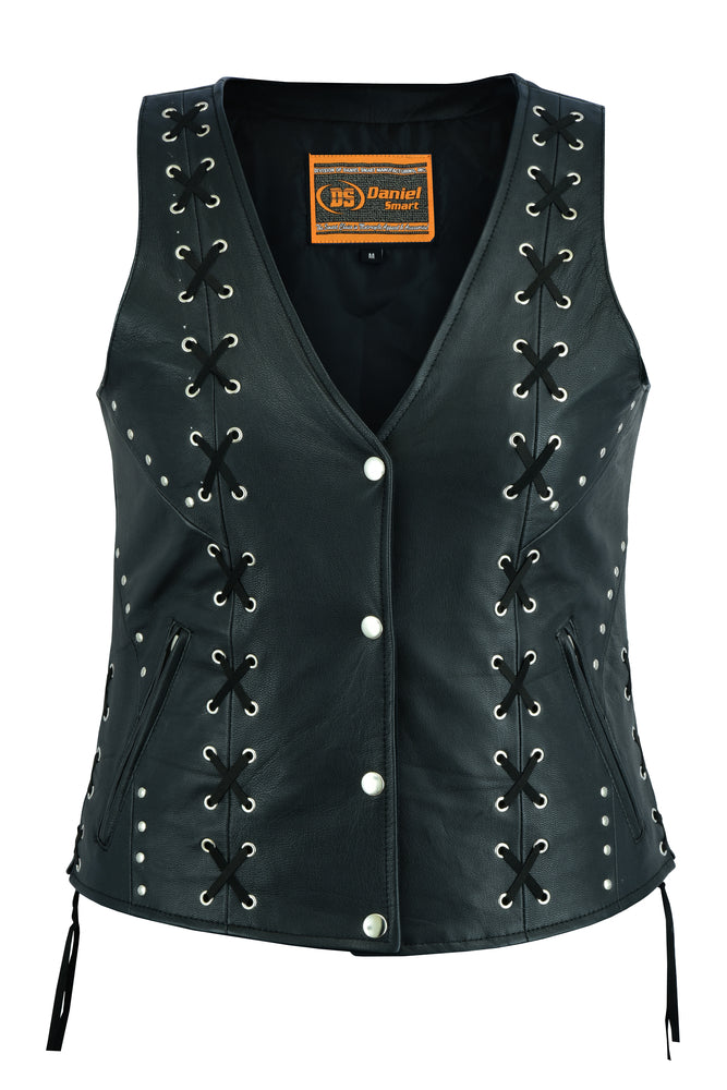 DS Women's Open neck Vest with Lacing Details