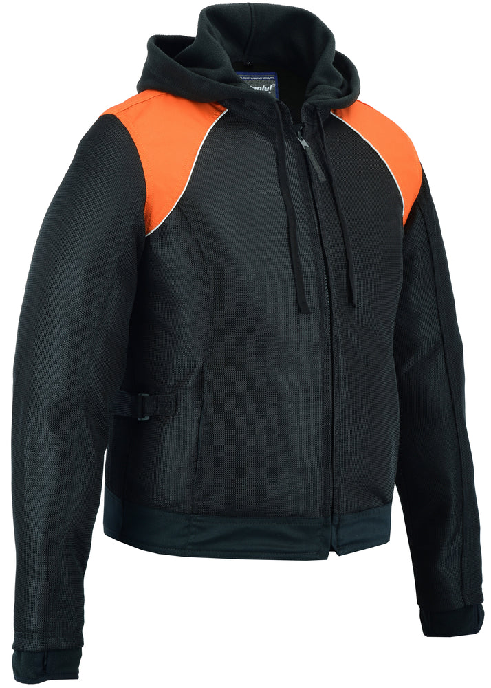 DS Women's Mesh 3-in-1 Riding Jacket (Black/Orange)