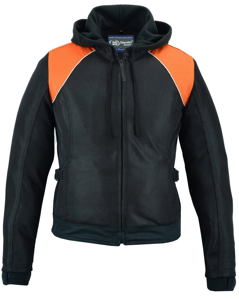 DS Women's Mesh 3-in-1 Riding Jacket (Black/Orange)