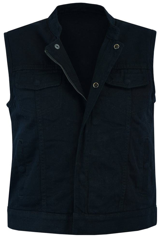 DM Women's Advance Black Construction Denim Vest