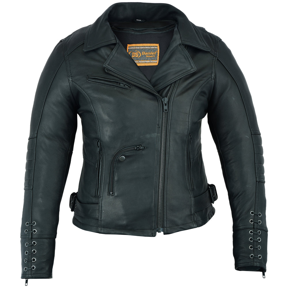 DS Must Ride Women's Leather Motorcycle Jacket
