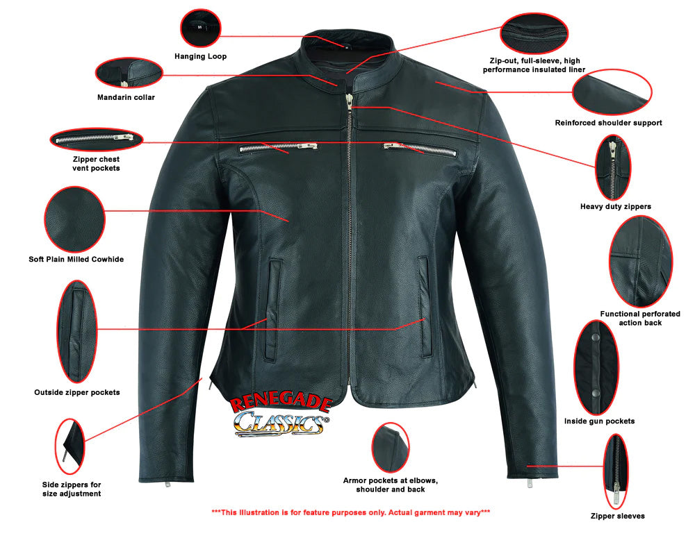 Women's Leather Jacket Road Queen