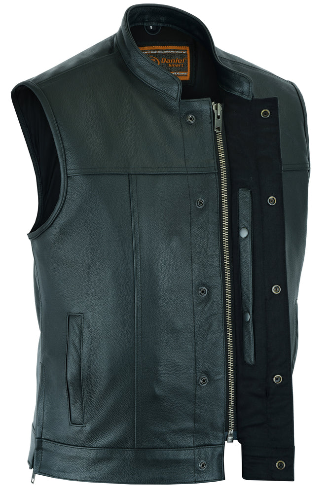 DS Men's Double Crosser Motorcycle Vest - Black
