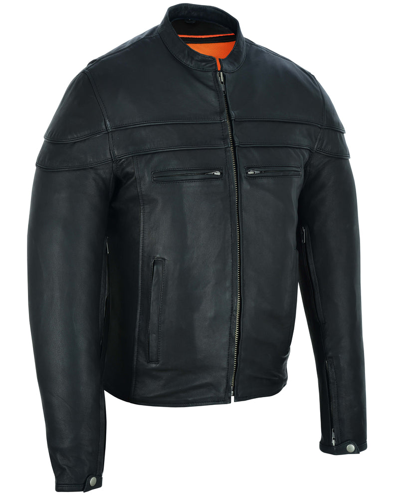 Speedster Black Men’s Leather Motorcycle Jacket