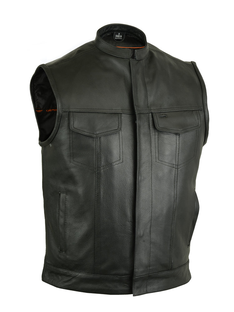 Renegade Classics Pick Black Motorcycle Vest with Smart Access Pockets