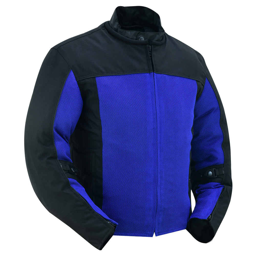 DS Cross Wind Micro Mesh Mens Motorcycle Jacket - Blue
