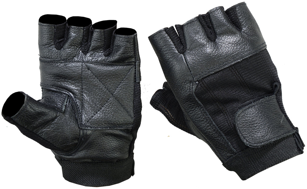 DS Leather / Mesh Fingerless Glove