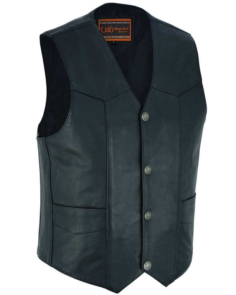 DS Men's Single Back Panel motorcycle vest