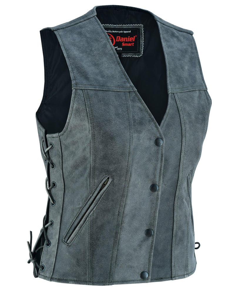 DS Women's Gray Single Back Panel Concealed Carry Vest