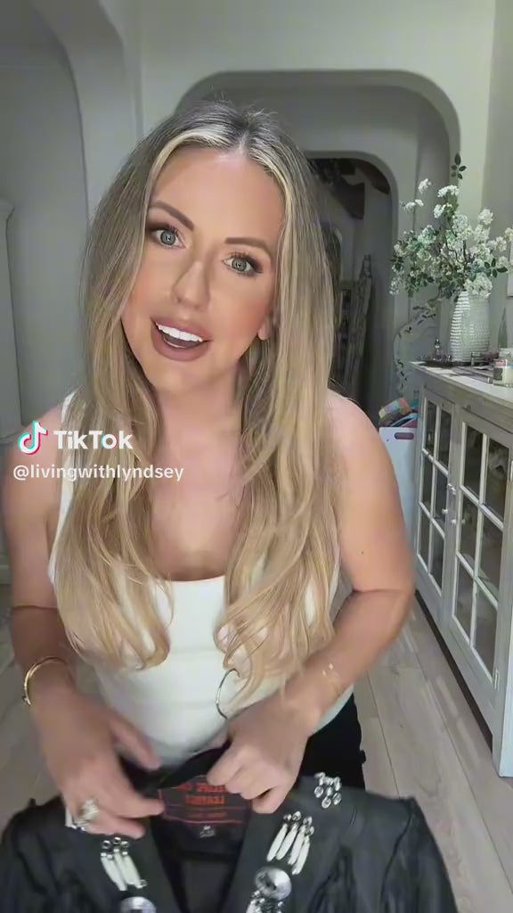 Women's Fringe Bandolero Leather Motorcycle Jacket TS3