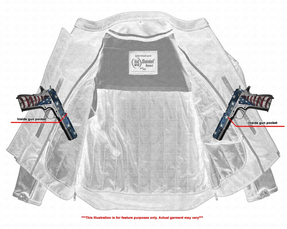 DS Men’s Black Reflective Skulls Scooter Jacket