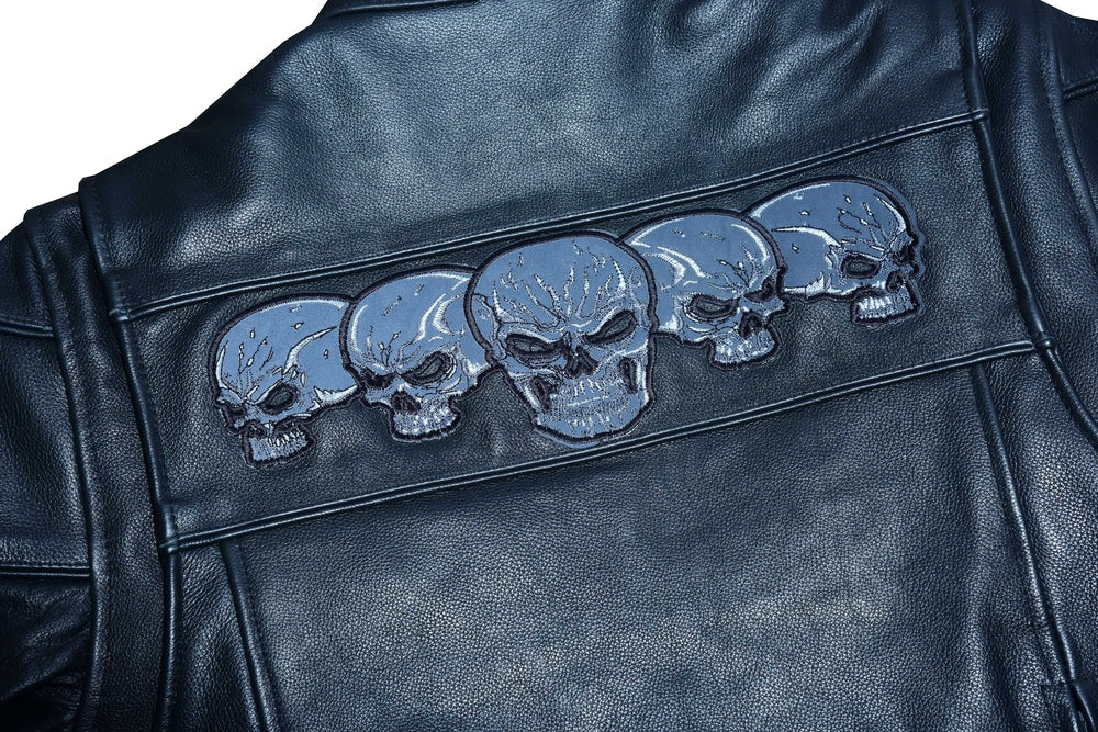 DS Men’s Black Reflective Skulls Scooter Jacket