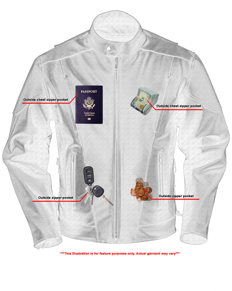 AM Knucklehead Premium Black Men’s Leather Motorcycle Jacket