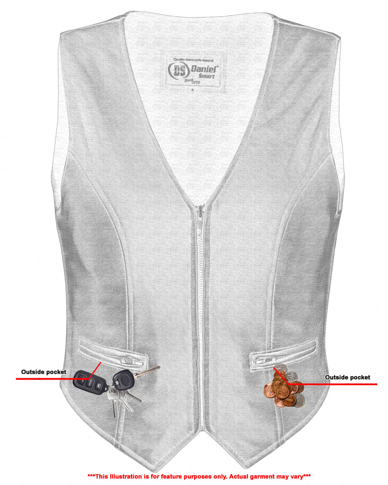 DS Women's Stylish Lightweight Zipper Front Vest