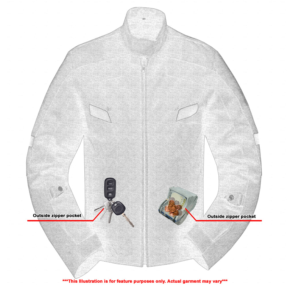 DS Mens Performance Mesh Motorcycle Jacket – Black