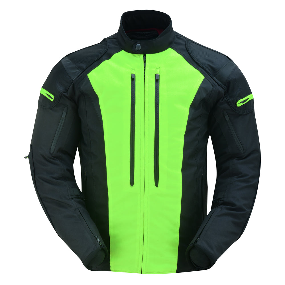 DS Hi-Viz blast Micro Mesh Mens Motorcycle Jacket – Lightweight