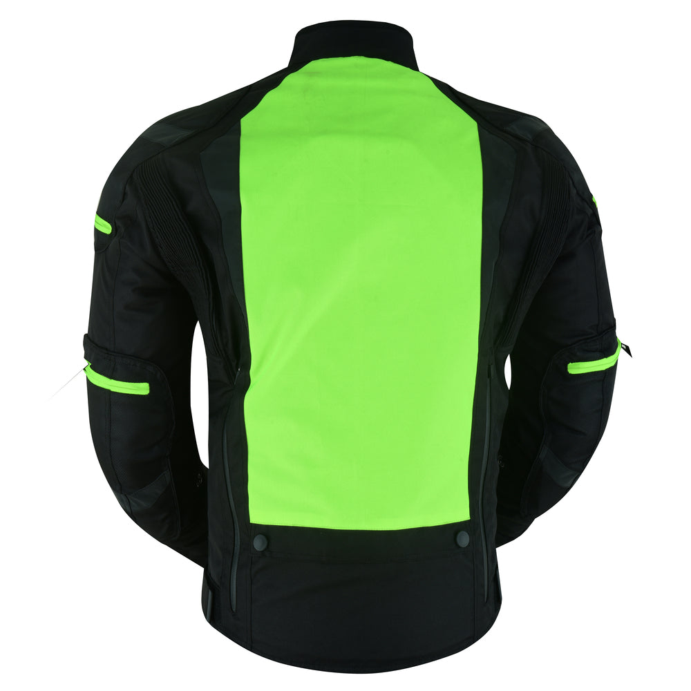 DS Hi-Viz blast Micro Mesh Mens Motorcycle Jacket – Lightweight