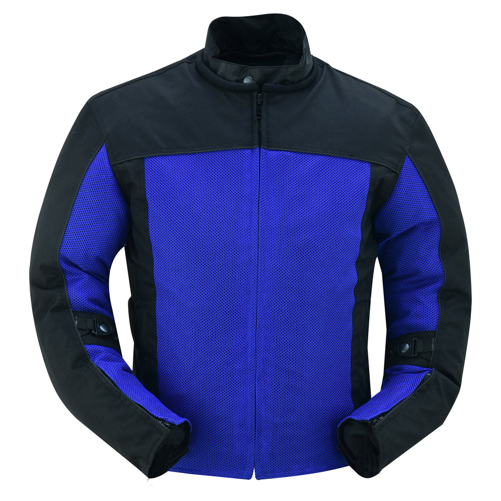 DS Cross Wind Micro Mesh Mens Motorcycle Jacket - Blue