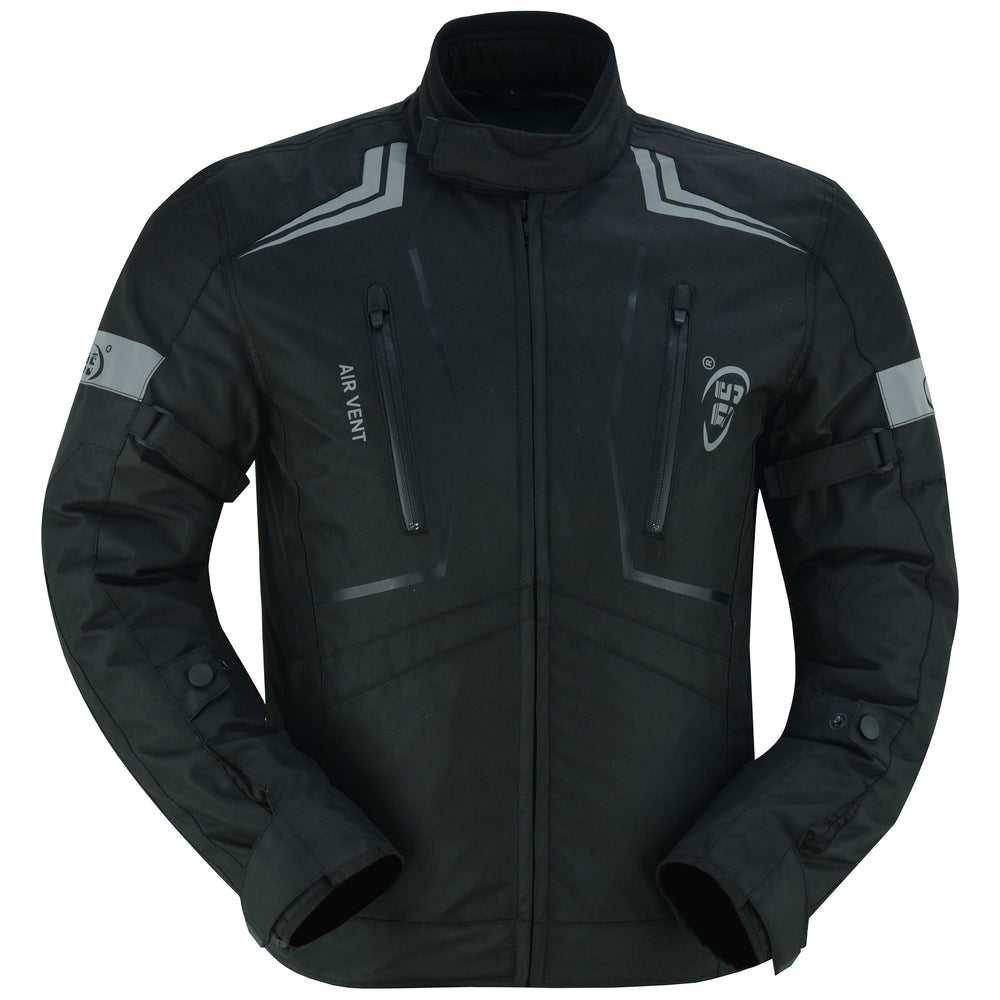 DS Flight Wings - Mens Textile Motorcycle Jacket - Black