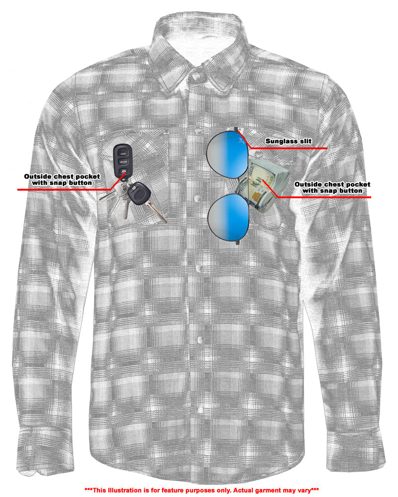 DS Flannel Shirt - Blue and Black Shaded