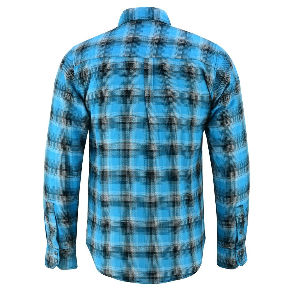 DS Flannel Shirt - Blue and Black Shaded
