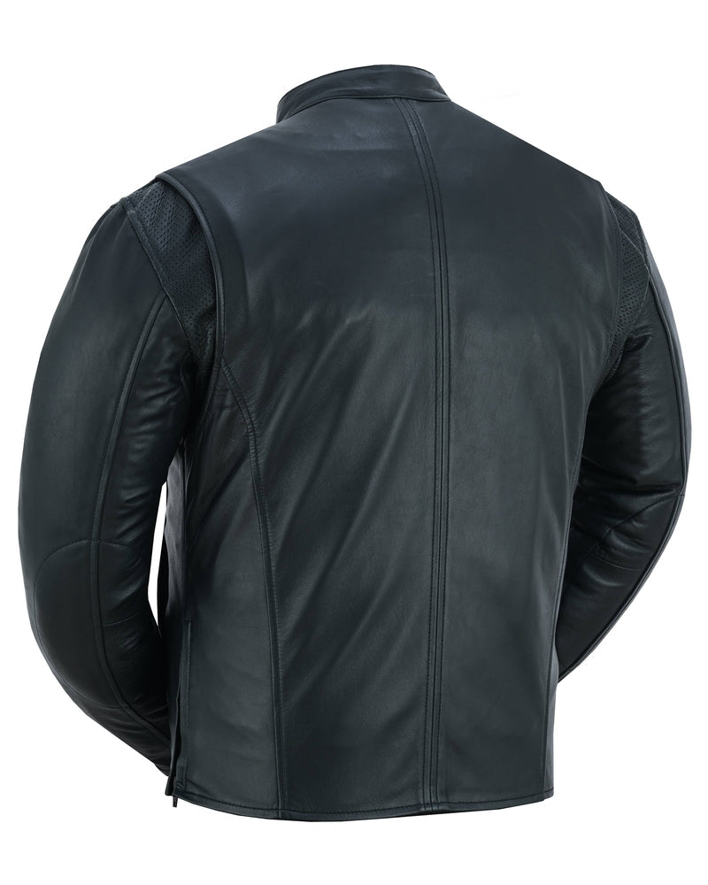 DS Men's Lightweight Drum Dyed Naked Lambskin Jacket - Black