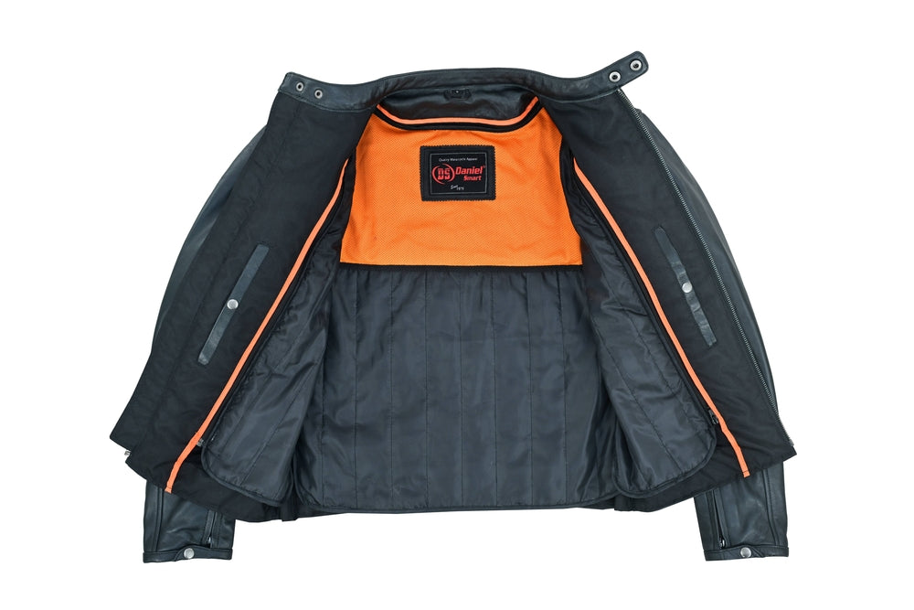 DS Men's Lightweight Drum Dyed Naked Lambskin Jacket - Black