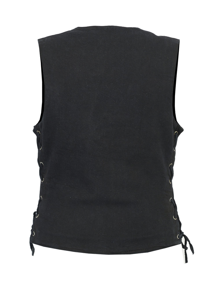 Daisy Ladies Black Denim Vest