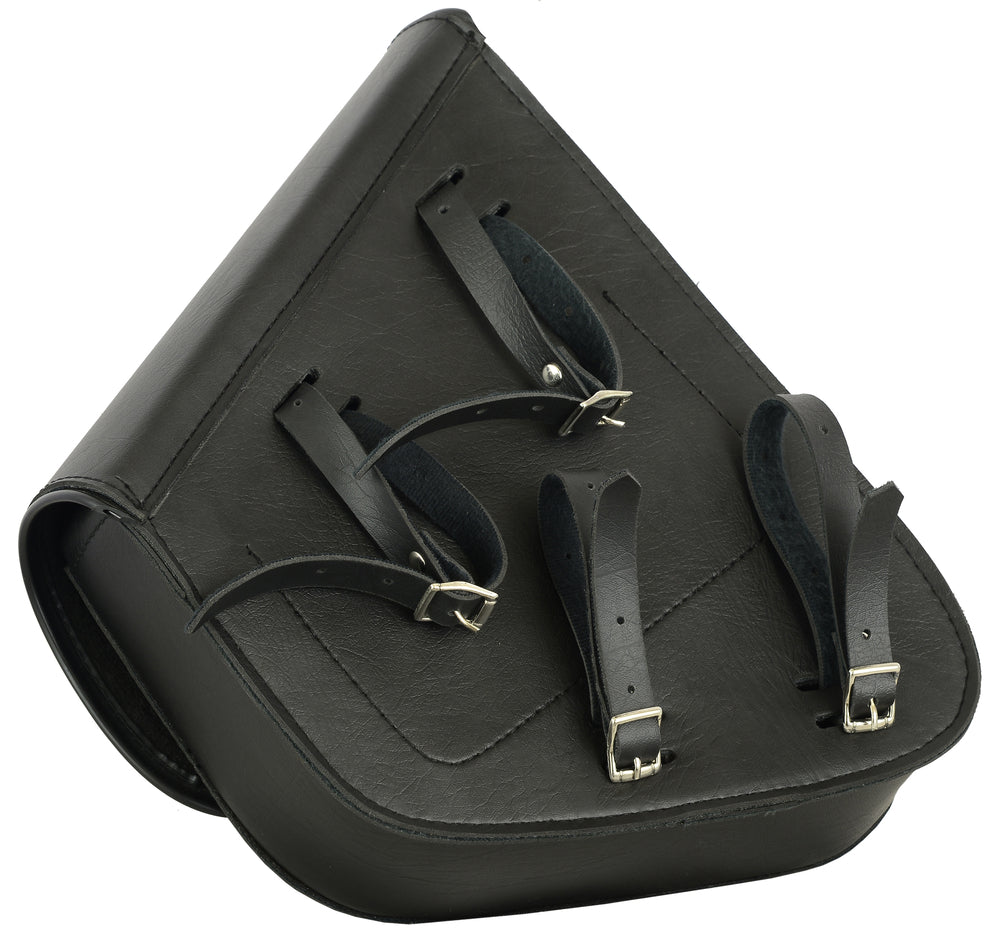 DS Left Side Premium Leather Swing Arm Bag W/ Buffalo Snaps