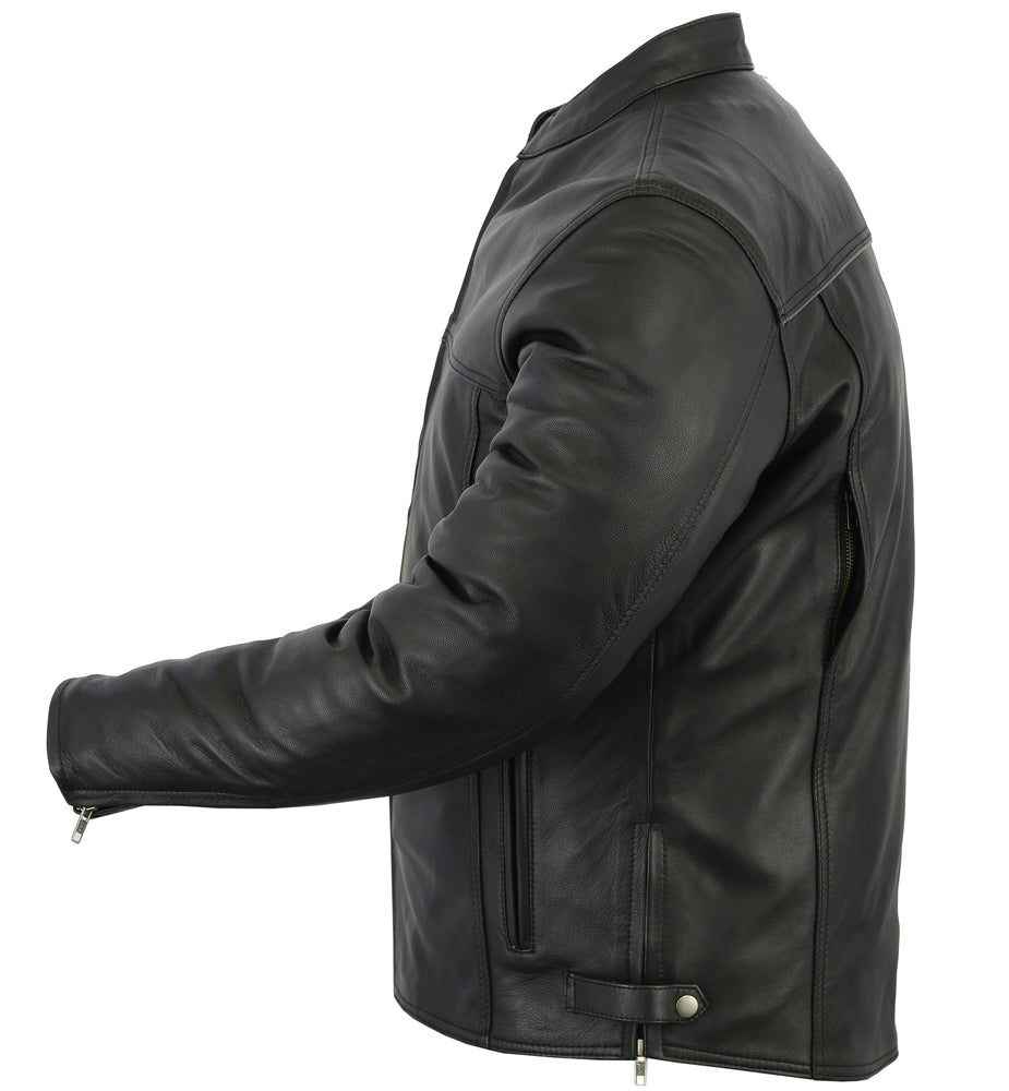 DS Men’s Black Scooter Leather Jacket