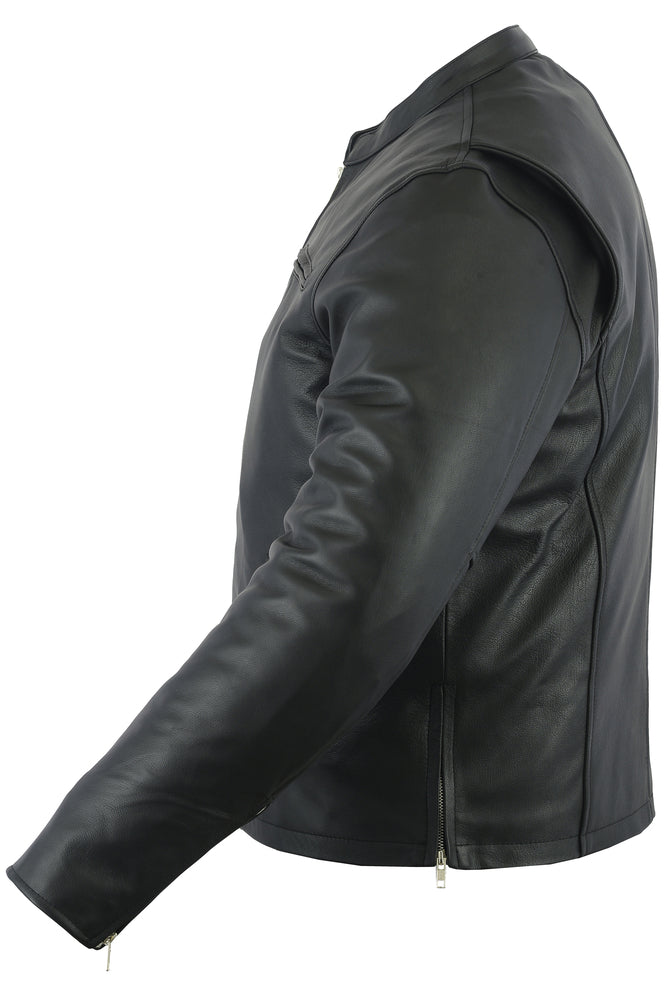 DS Men’s Black Sporty Cruiser Jacket with Removable hood