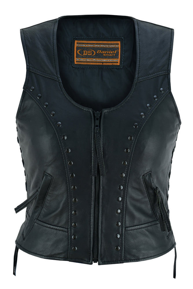 DS Women's Lightweight Vest with Rivets Detailing